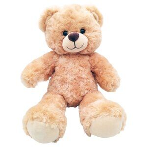 Honey Brown Teddy Build a Bear Stuffed Animal Plush Dark Brown Eyes 15" Soft Toy